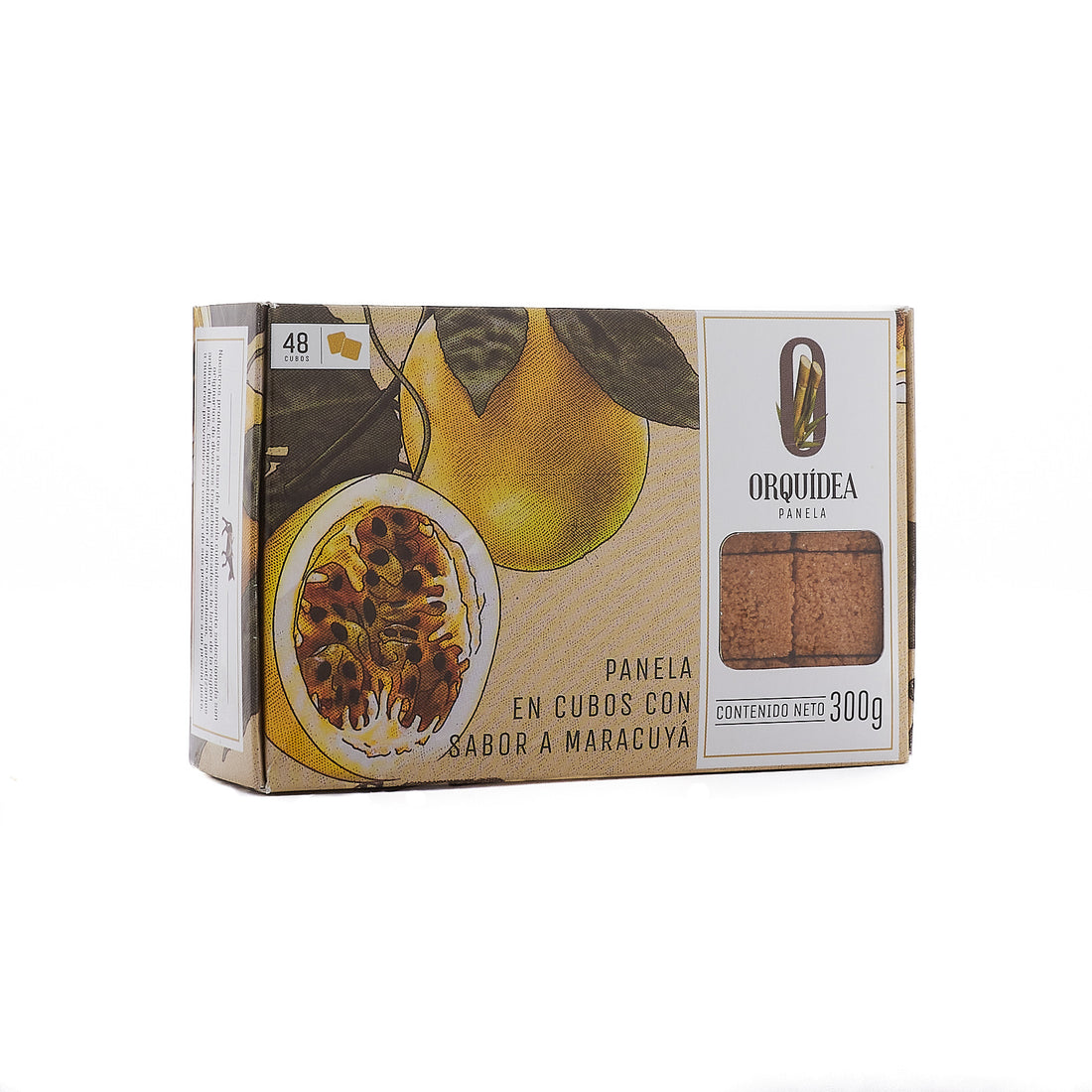 Panela en cubos sabor maracuyá