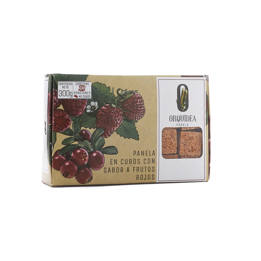Panela en cubos sabor frutos rojos