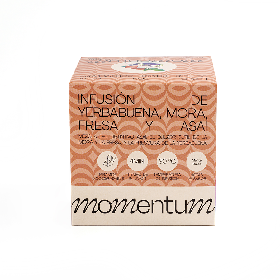 Infusion Momentum de Yerbabuena, mora, Fresa y Asai