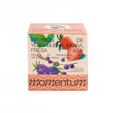 Infusion Momentum de Yerbabuena, mora, Fresa y Asai