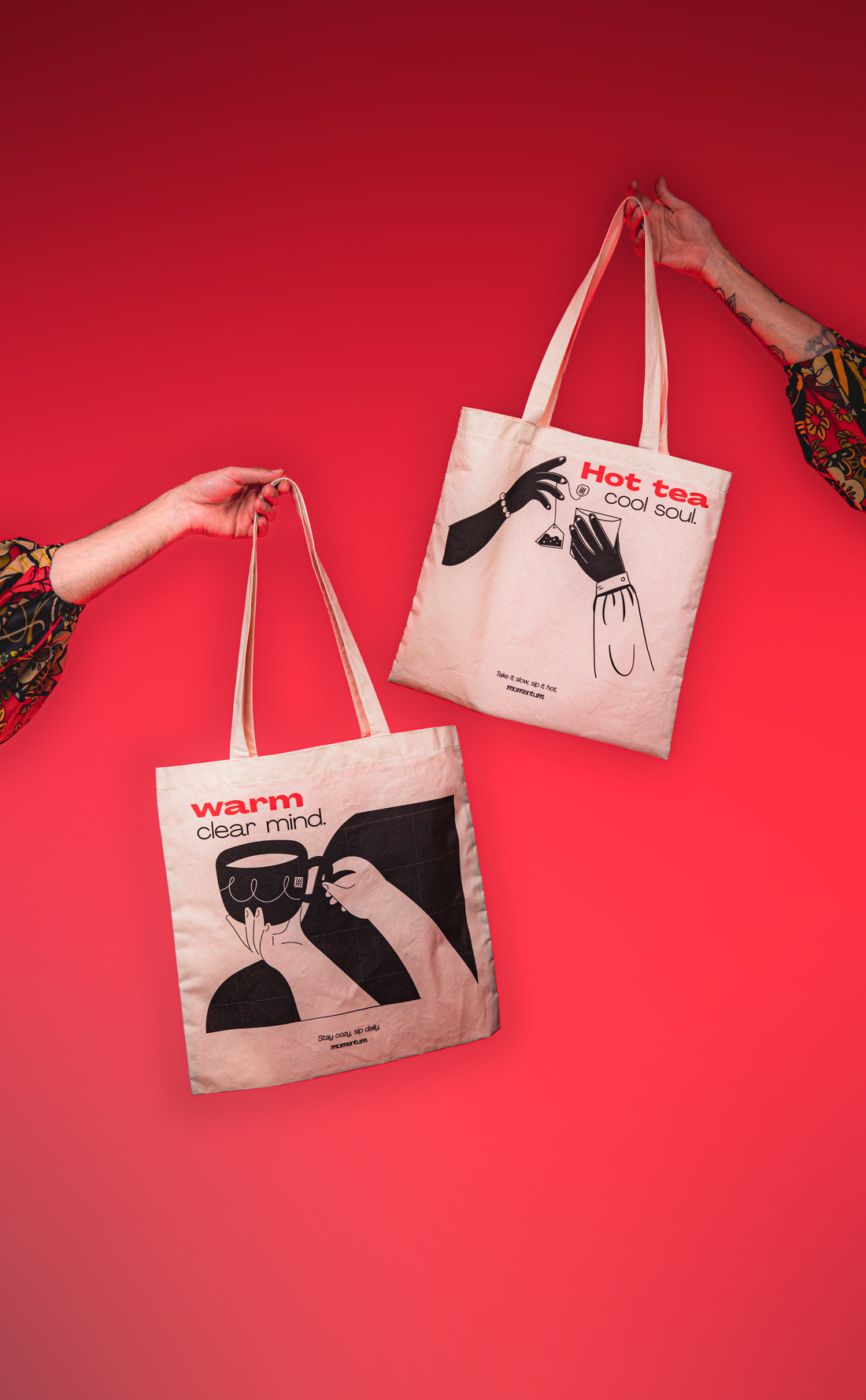 Momentum tote bag - Hot Tea Cool Soul
