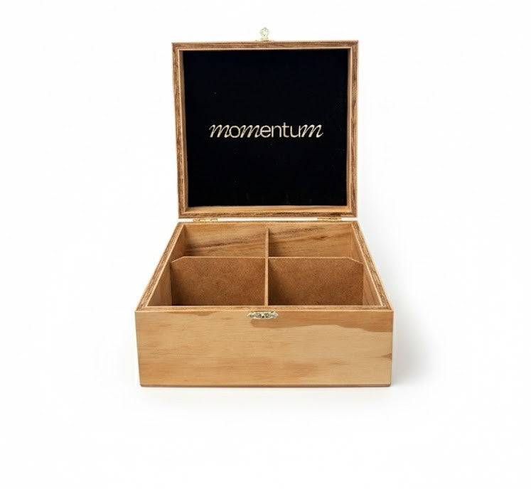 Momentum Caja de madera exhibidora - Blanca